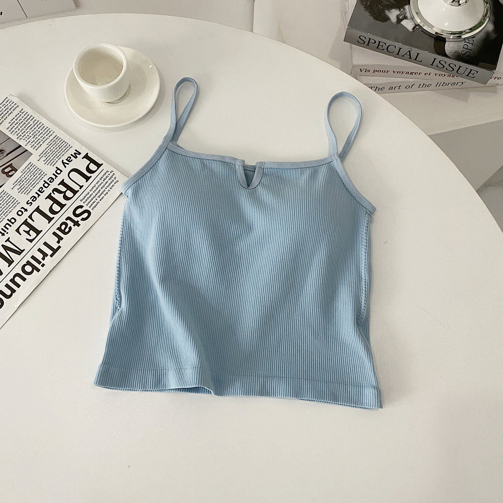 Plus Size Notch Neck Bralette Crop Top
