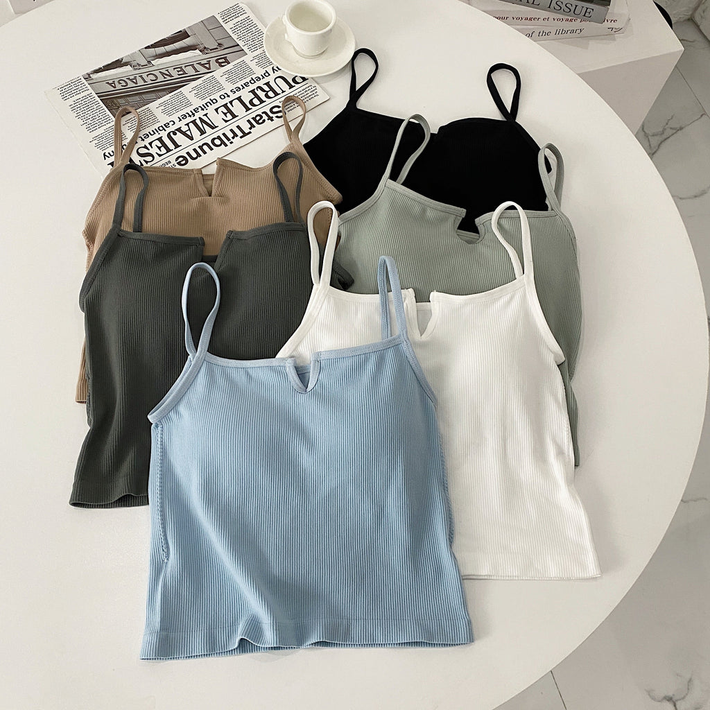 Plus Size Notch Neck Bralette Crop Top