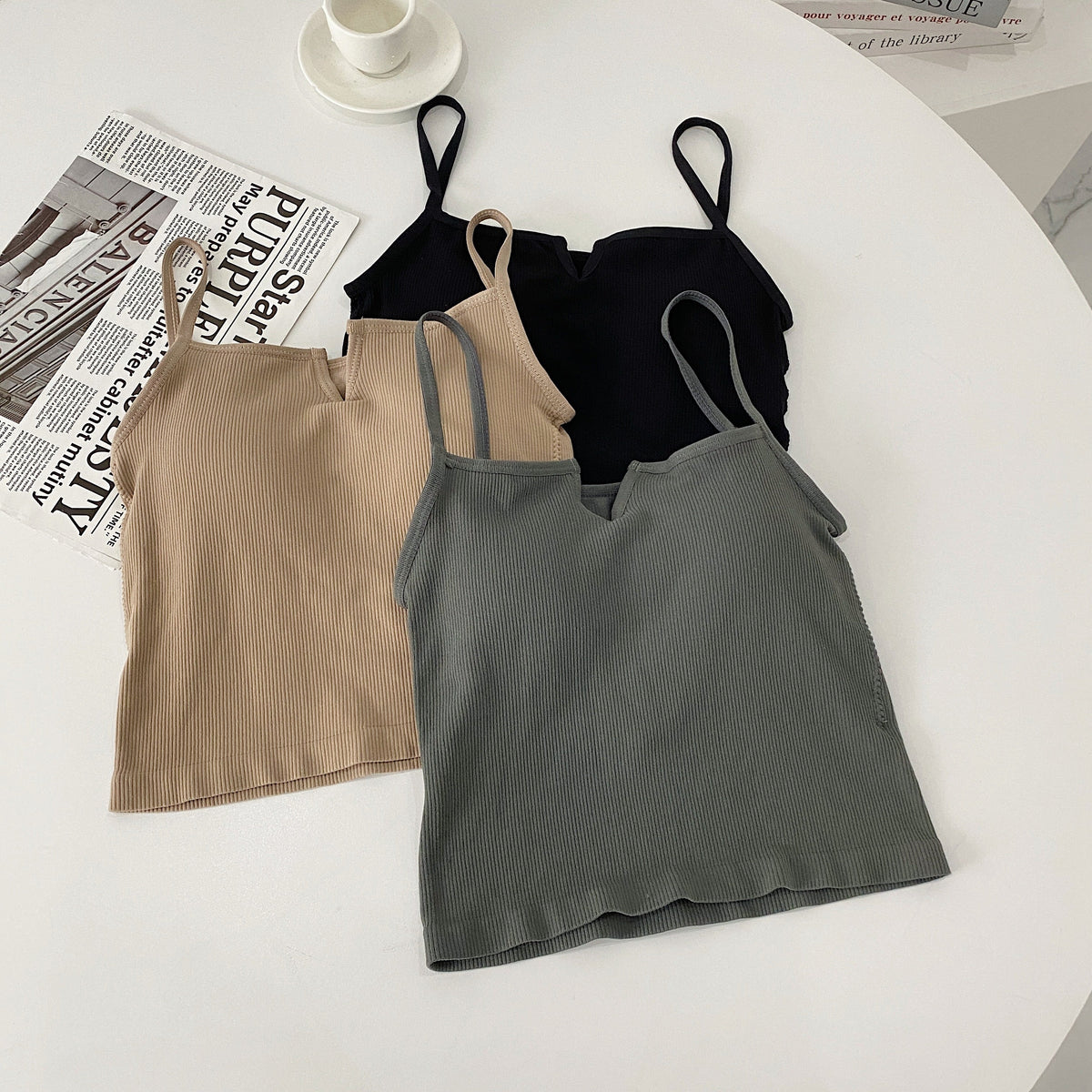 Plus Size Notch Neck Bralette Crop Top