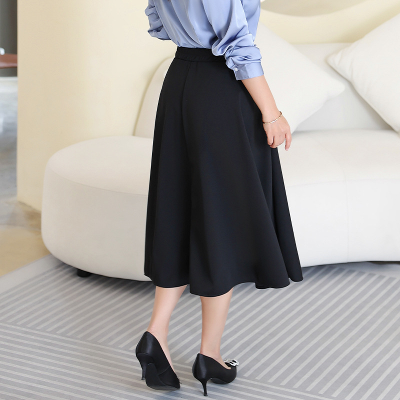 Plus Size Office A Line Midi Skirt (Extra Big Size)