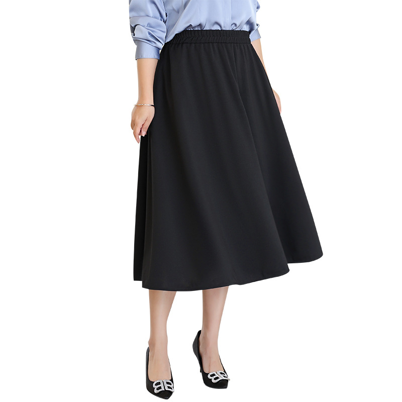 Plus Size Office A Line Midi Skirt (Extra Big Size)