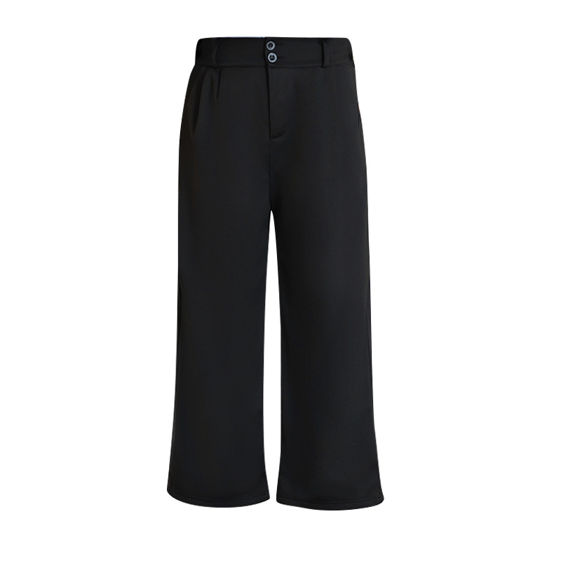 Plus Size Office Black Straight Leg Trousers (Extra Big Size)