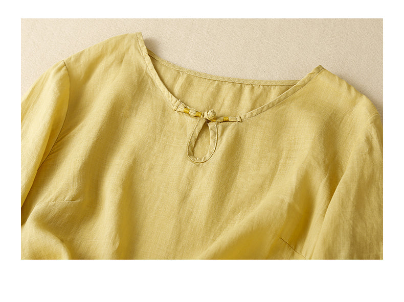 Plus Size Oriental Embroidery Blouse