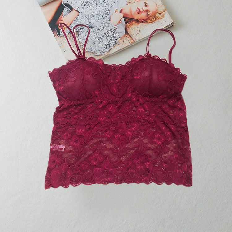 Plus Size Padded Lace Tank Top