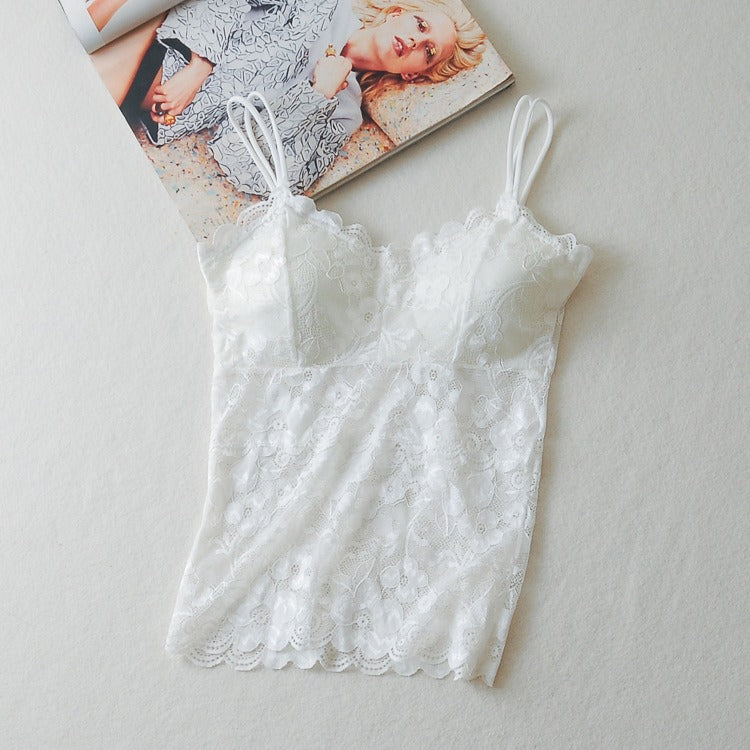 Plus Size Padded Lace Tank Top