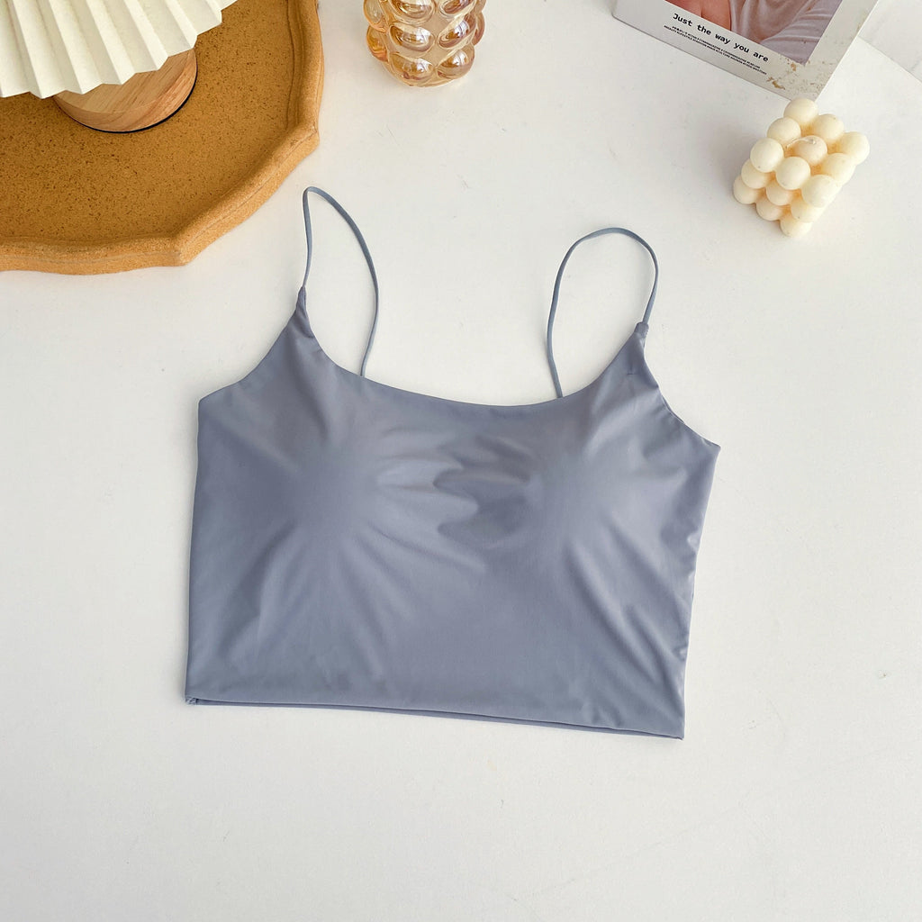 Plus Size Padded U Neck Crop Top