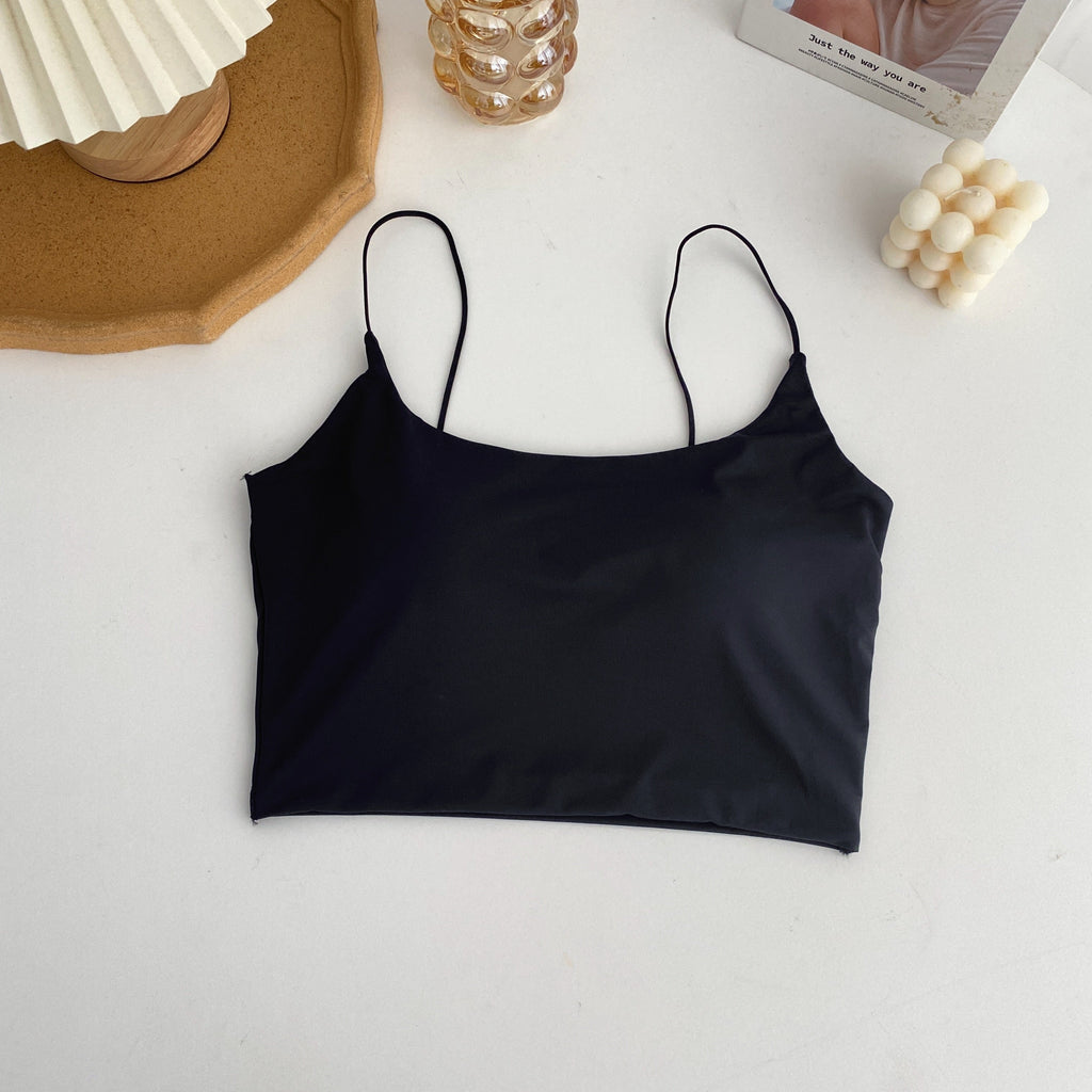 Plus Size Padded U Neck Crop Top