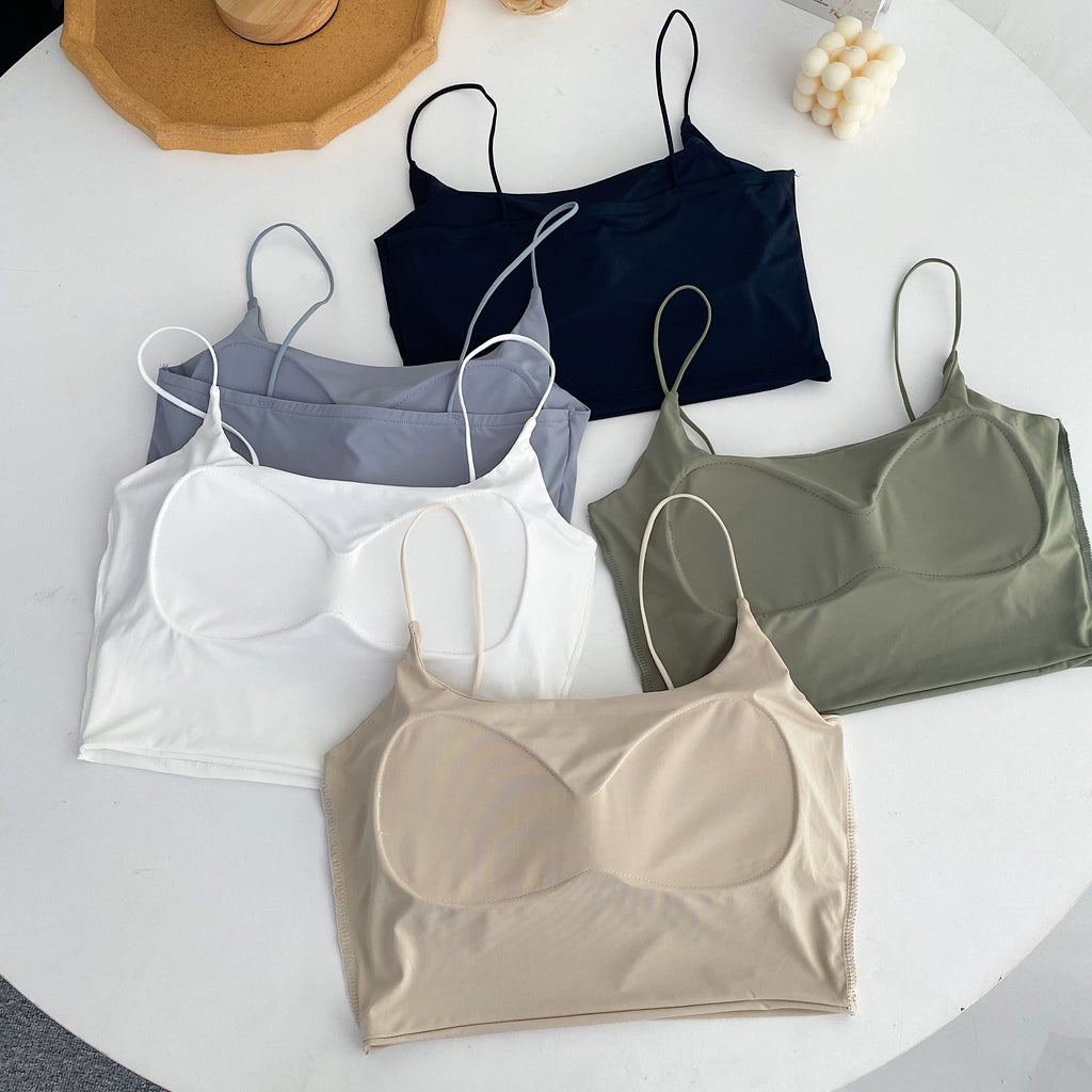Plus Size Padded U Neck Crop Top