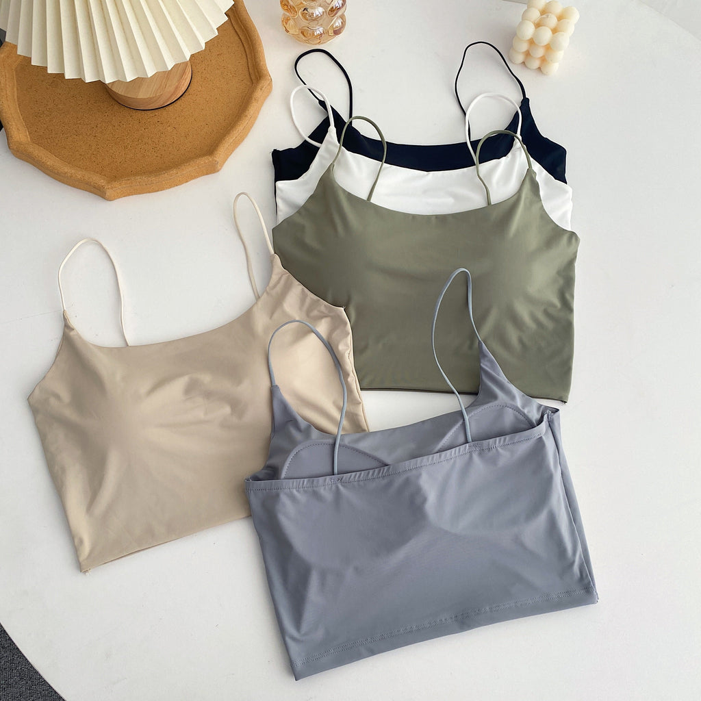 Plus Size Padded U Neck Crop Top
