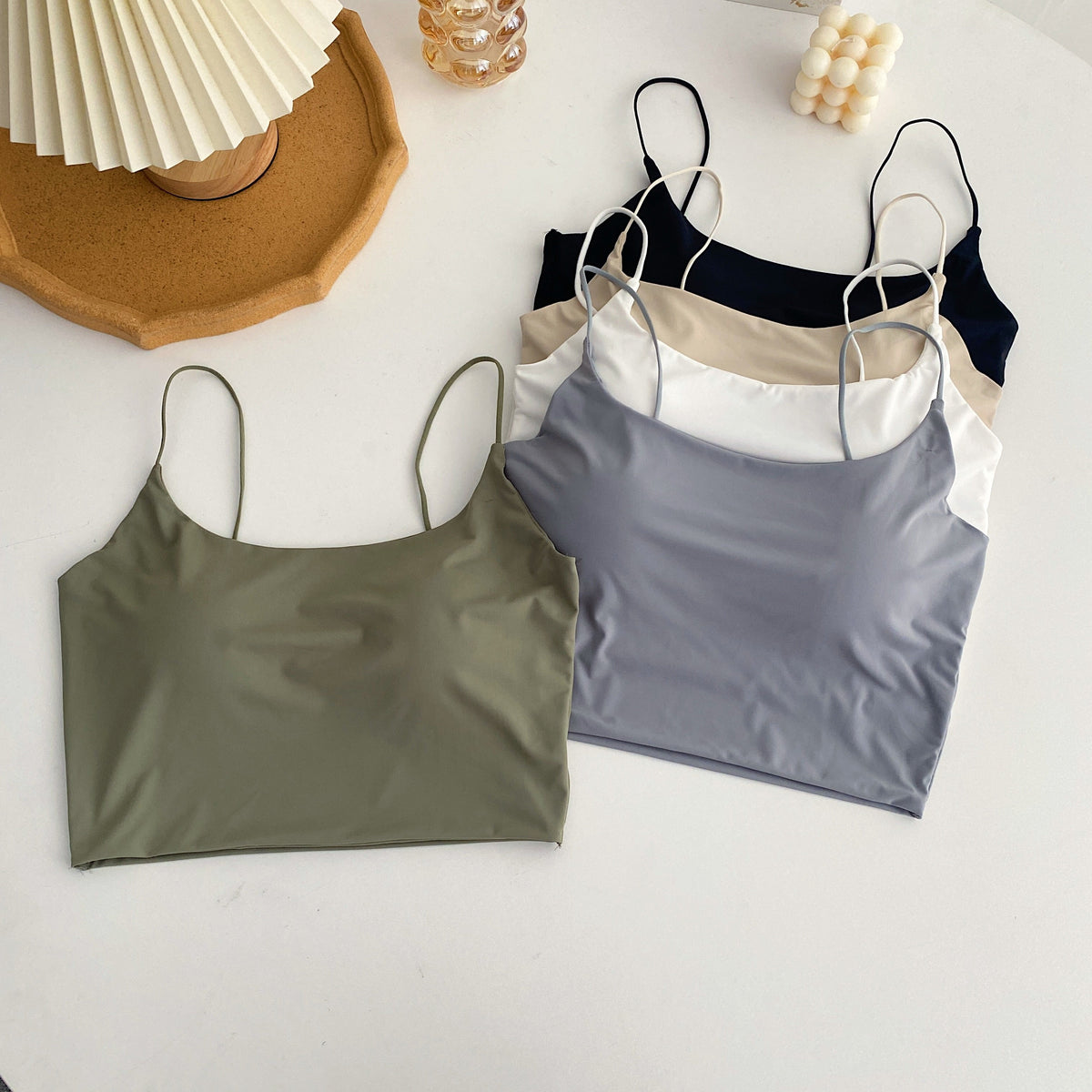 Plus Size Padded U Neck Crop Top