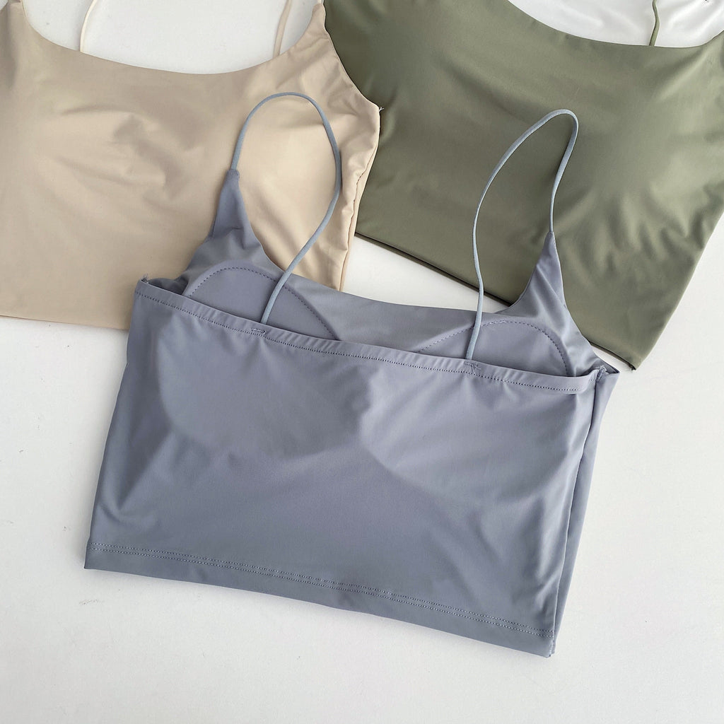 Plus Size Padded U Neck Crop Top