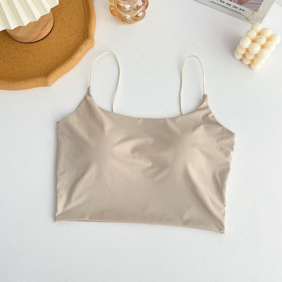 Plus Size Padded U Neck Crop Top