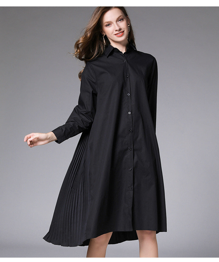 Plus Size 100% Cotton Pleat Back Tunic Shirt / Shirt Dress