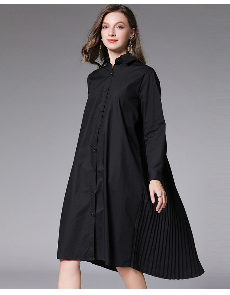Plus Size 100% Cotton Pleat Back Tunic Shirt / Shirt Dress