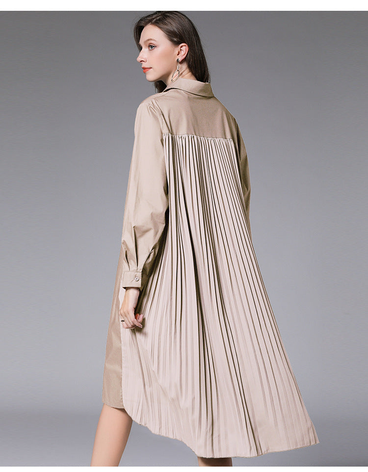 Plus Size 100% Cotton Pleat Back Tunic Shirt / Shirt Dress