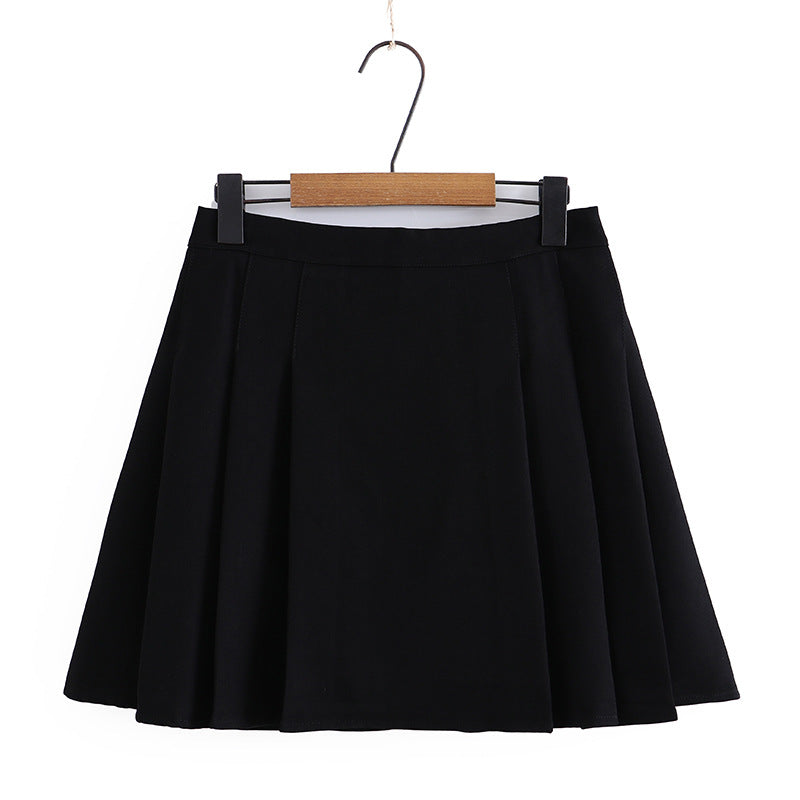 Clara Plus Size Pleat Mini Skirt