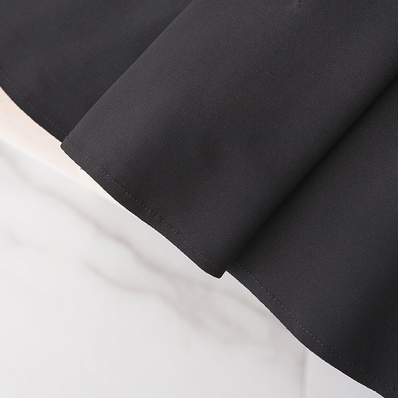 Plus Size Pleat A Line Mini Skirt