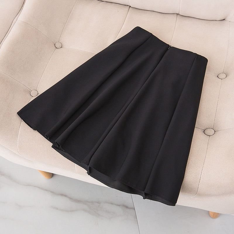 Plus Size Pleat A Line Mini Skirt