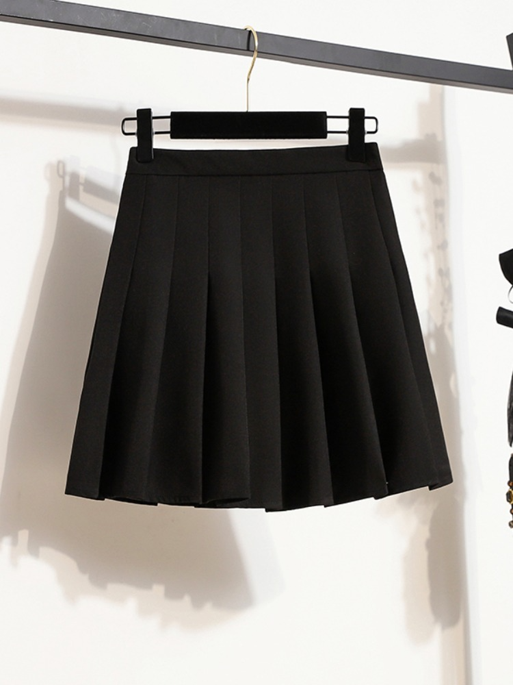 Plus Size Pleats Korean Skirt