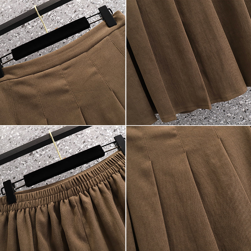Plus Size Pleat Skirt
