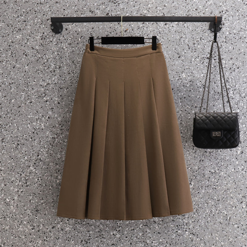 Plus Size Pleat Skirt