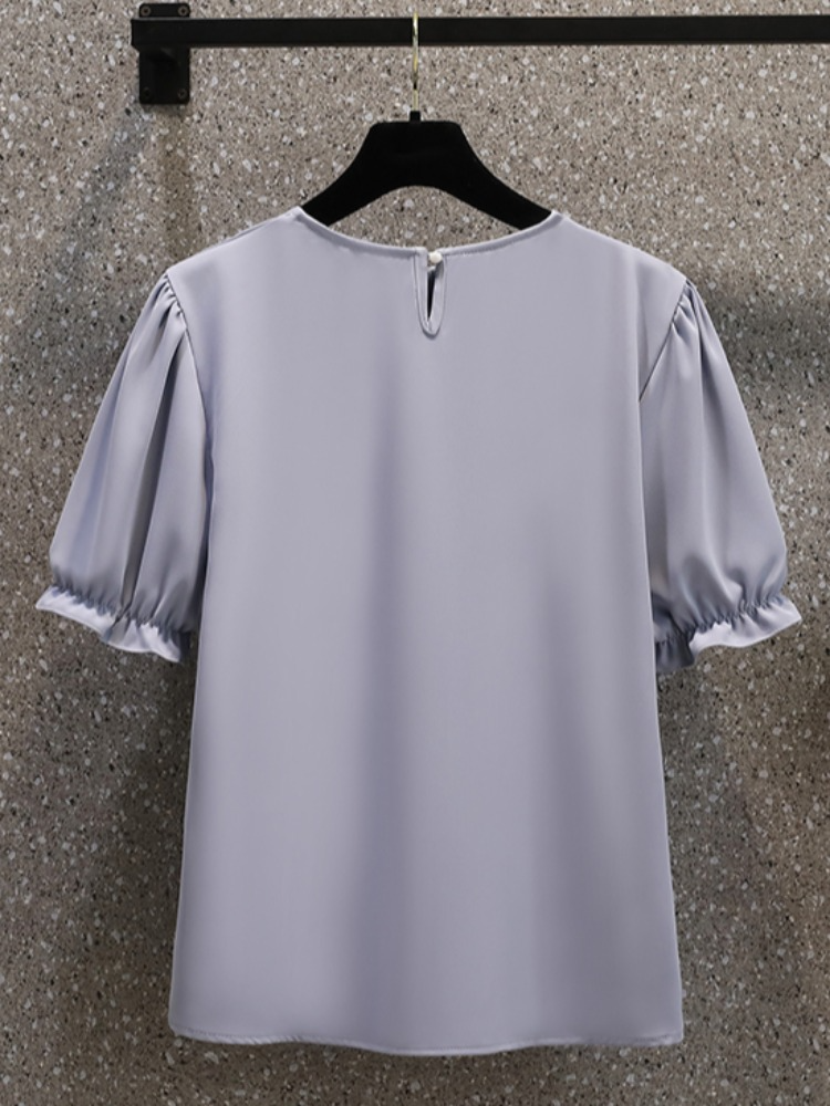 Plus Size Pussybow Pleat A Line Blouse