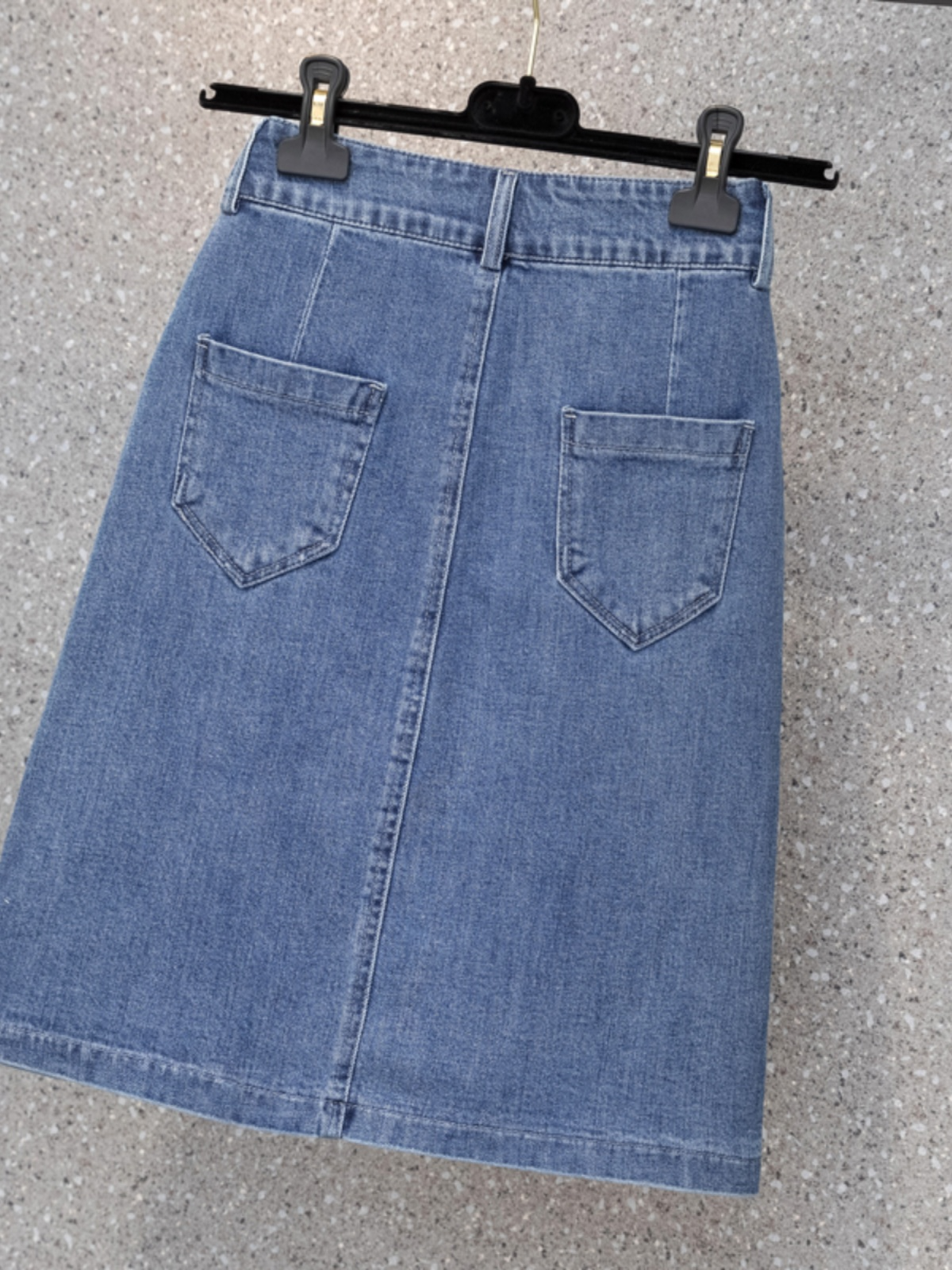 Plus Size Ribbon Denim Skirt
