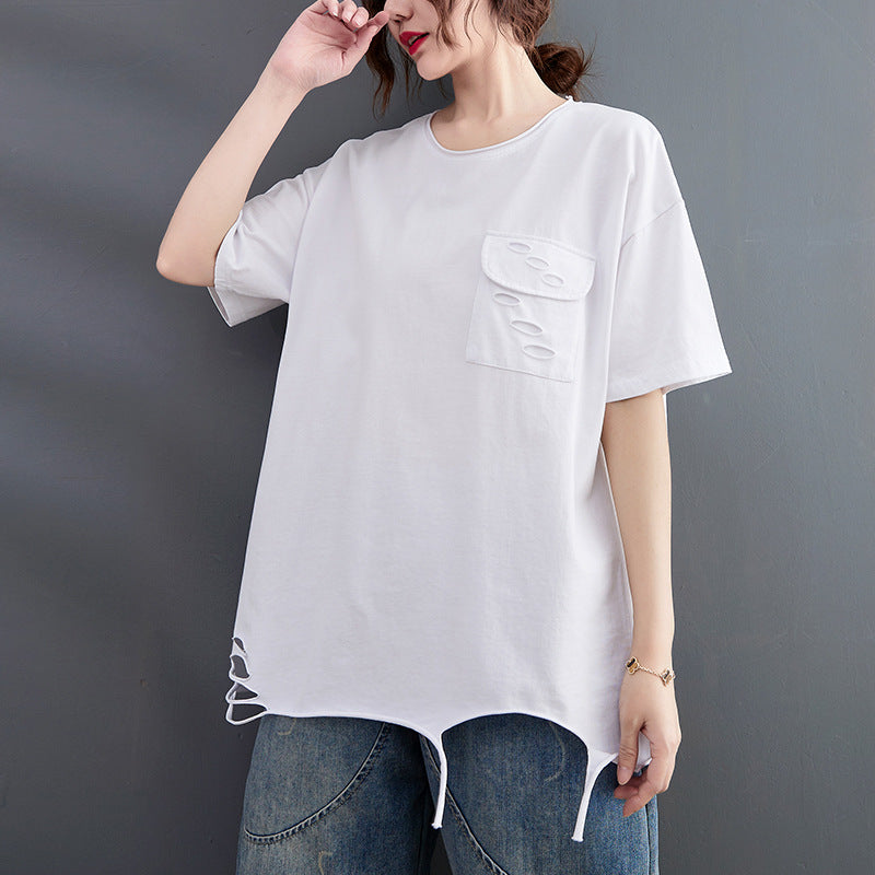 Plus Size Ripped T Shirt