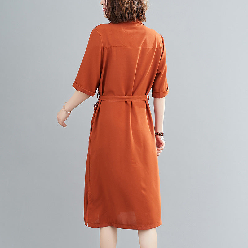 Plus Size Button Shirt Dress