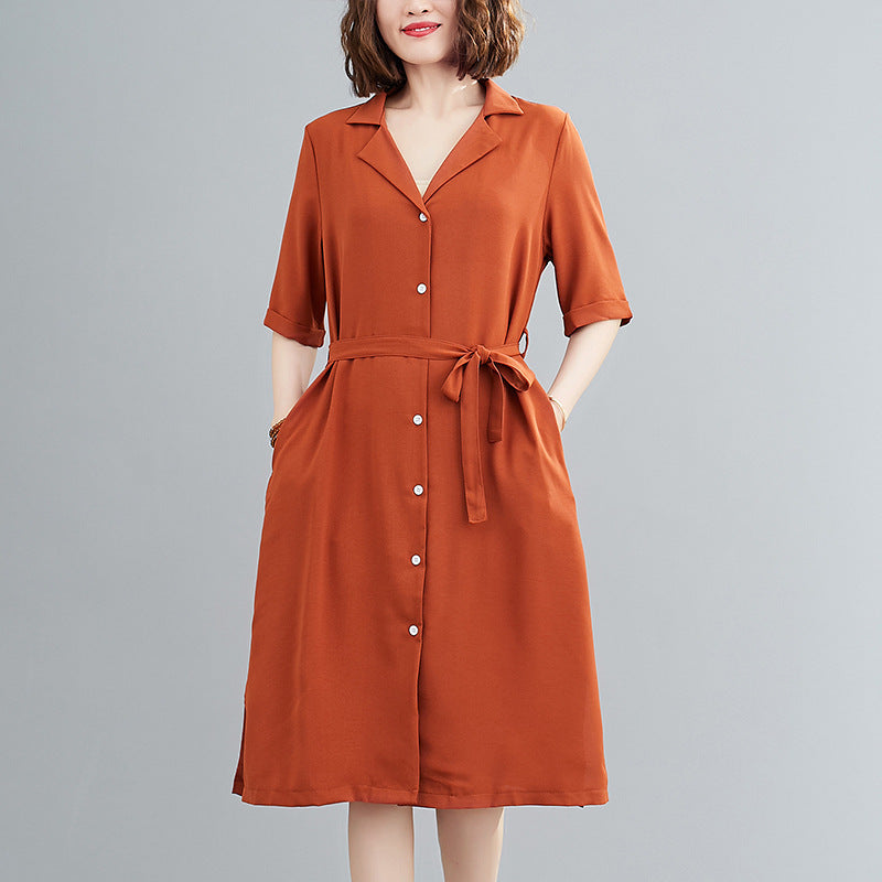 Plus Size Button Shirt Dress
