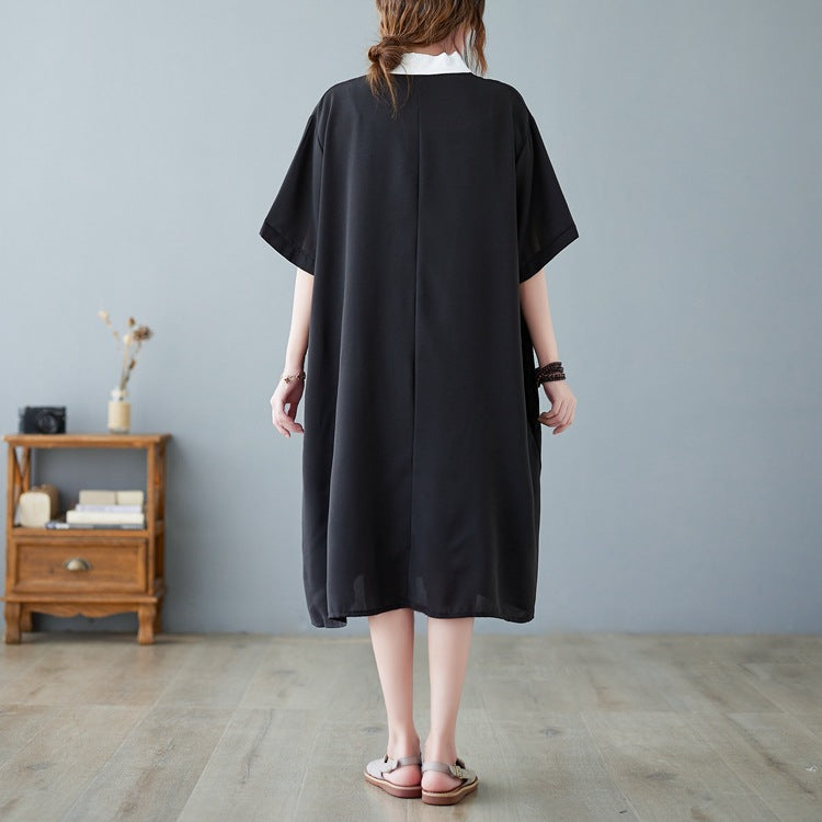 Plus Size Korean Work Shirt Dress