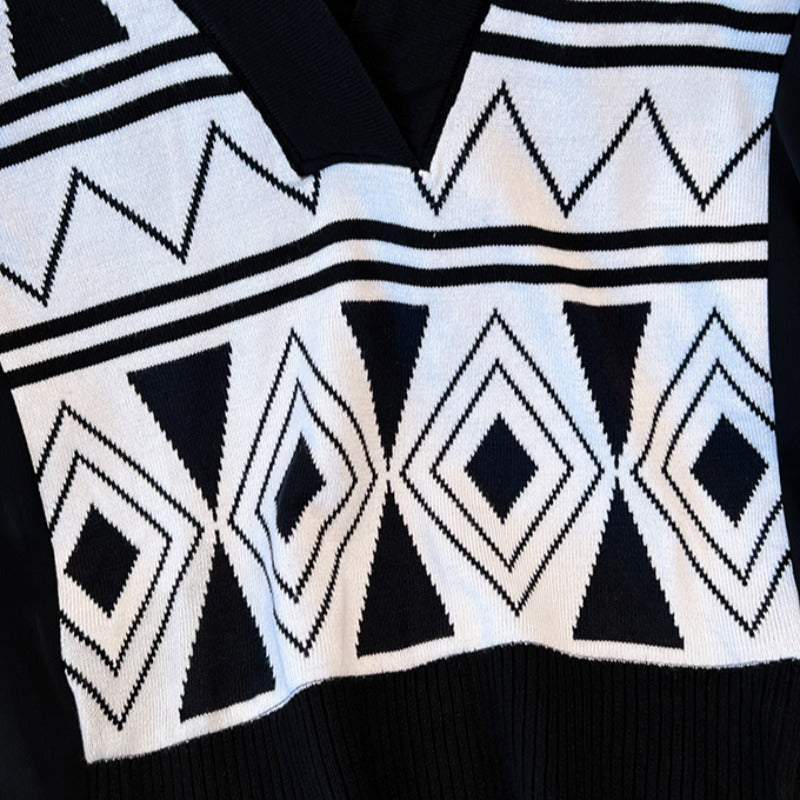 Plus Size Aztec Layer Shirt Blouse