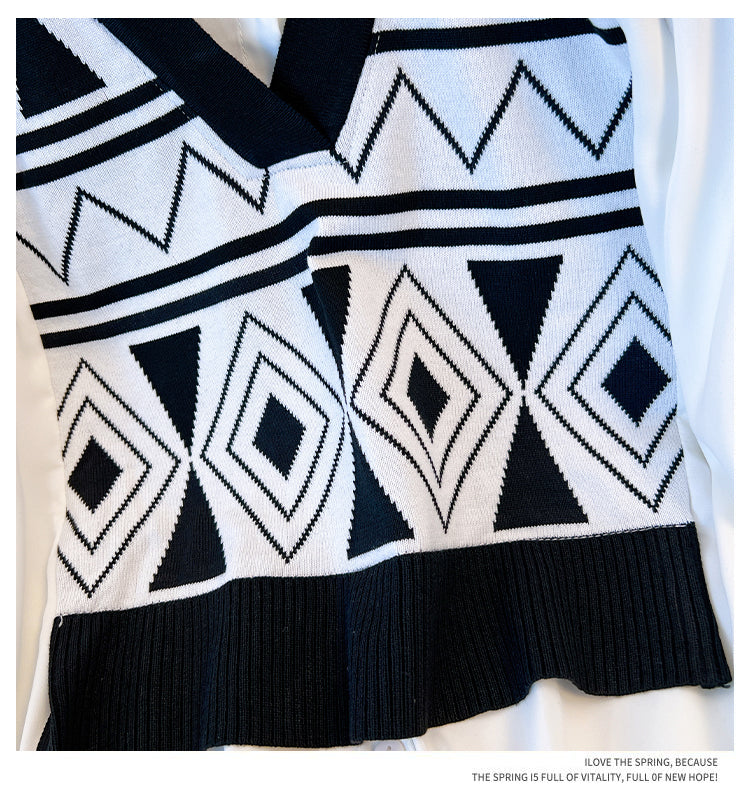 Plus Size Aztec Layer Shirt Blouse