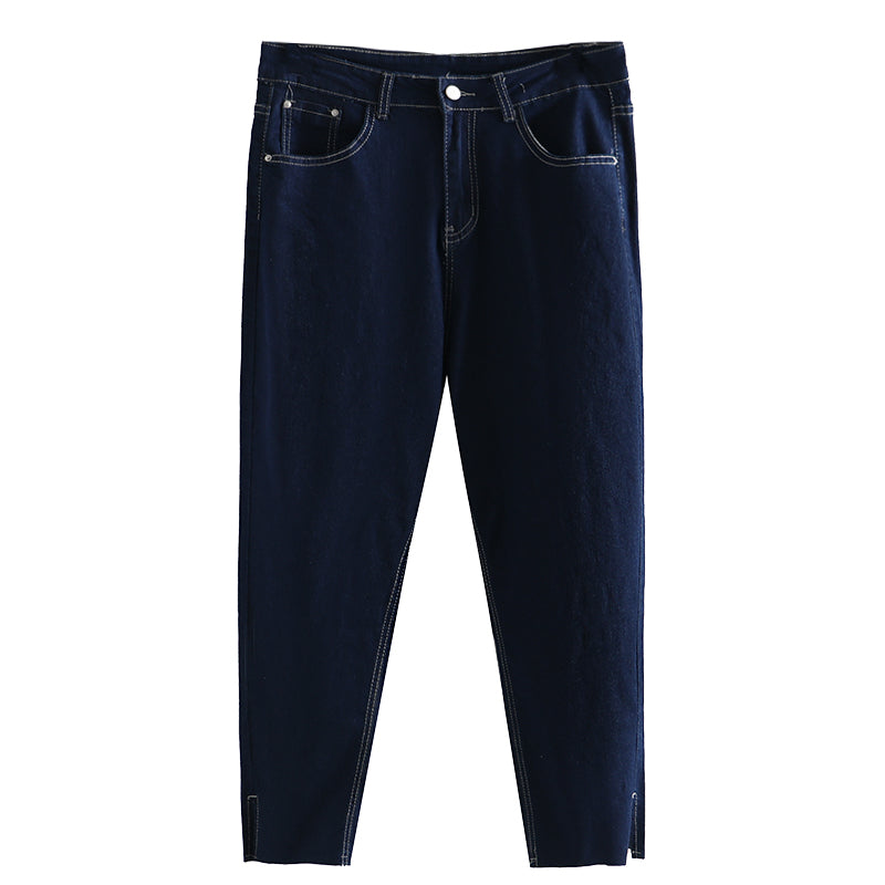 Plus Size Slit Skinny Jeans (EXTRA BIG SIZE)
