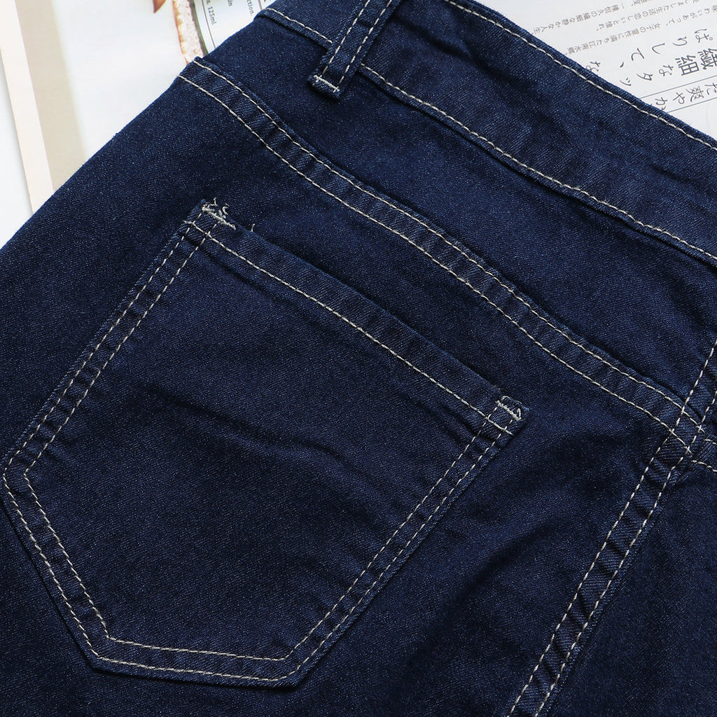 Plus Size Slit Skinny Jeans (EXTRA BIG SIZE)