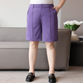 Plus Size Smart Piped Trouser Shorts (EXTRA BIG SIZE)