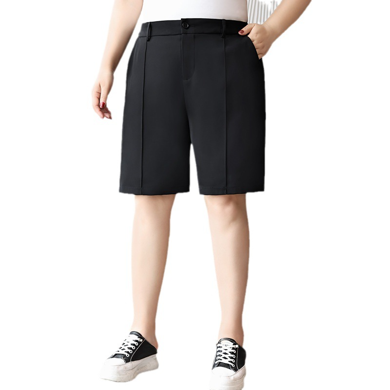 Plus Size Smart Piped Trouser Shorts (EXTRA BIG SIZE)