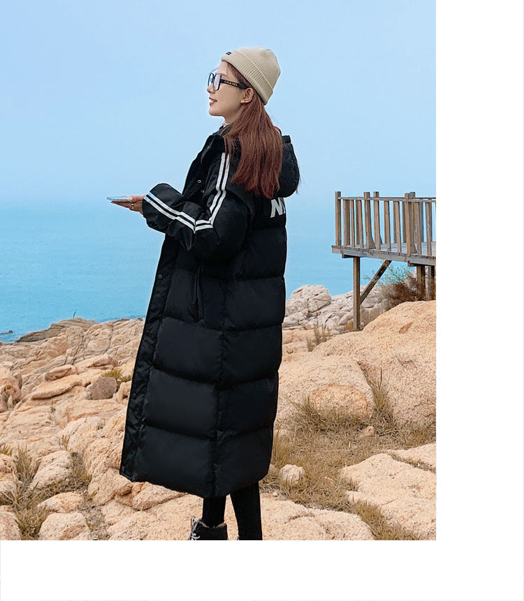 Plus Size Sporty Long Down Jacket