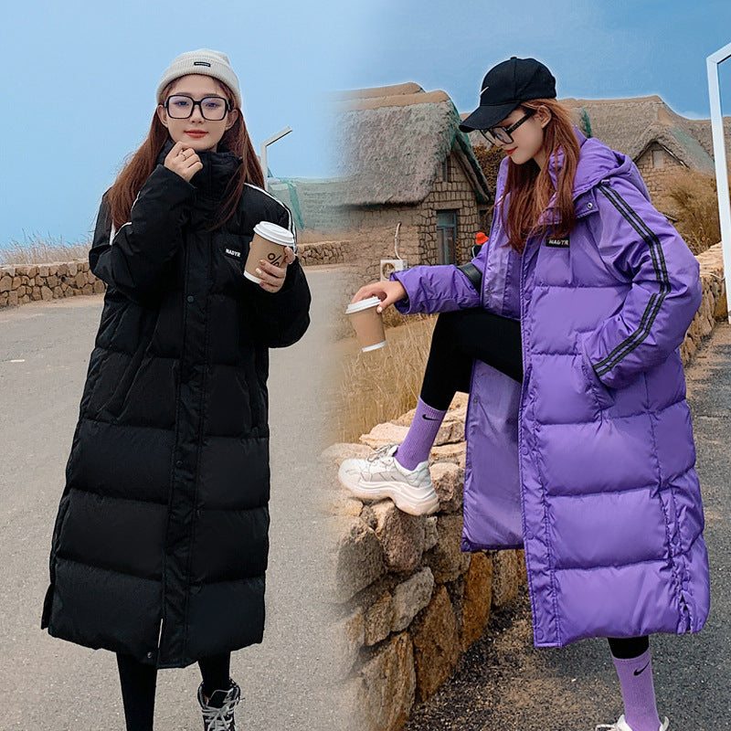 Plus Size Sporty Long Down Jacket