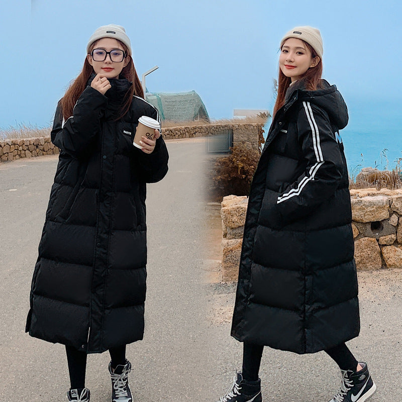 Plus Size Sporty Long Down Jacket