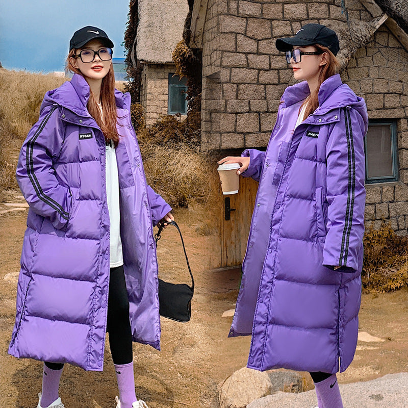 Plus Size Sporty Long Down Jacket