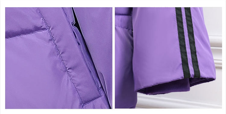 Plus Size Sporty Long Down Jacket