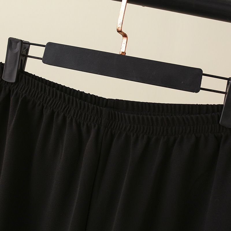 Plus Size Stretchband Wide Leg Capri Pants (Extra Big Size)