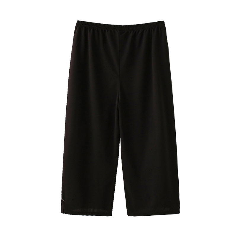Plus Size Stretchband Wide Leg Capri Pants (Extra Big Size)