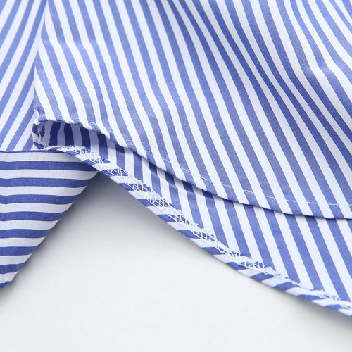 (Special Price!) Plus Size Stripe Long Sleeve Shirt (EXTRA BIG SIZE)