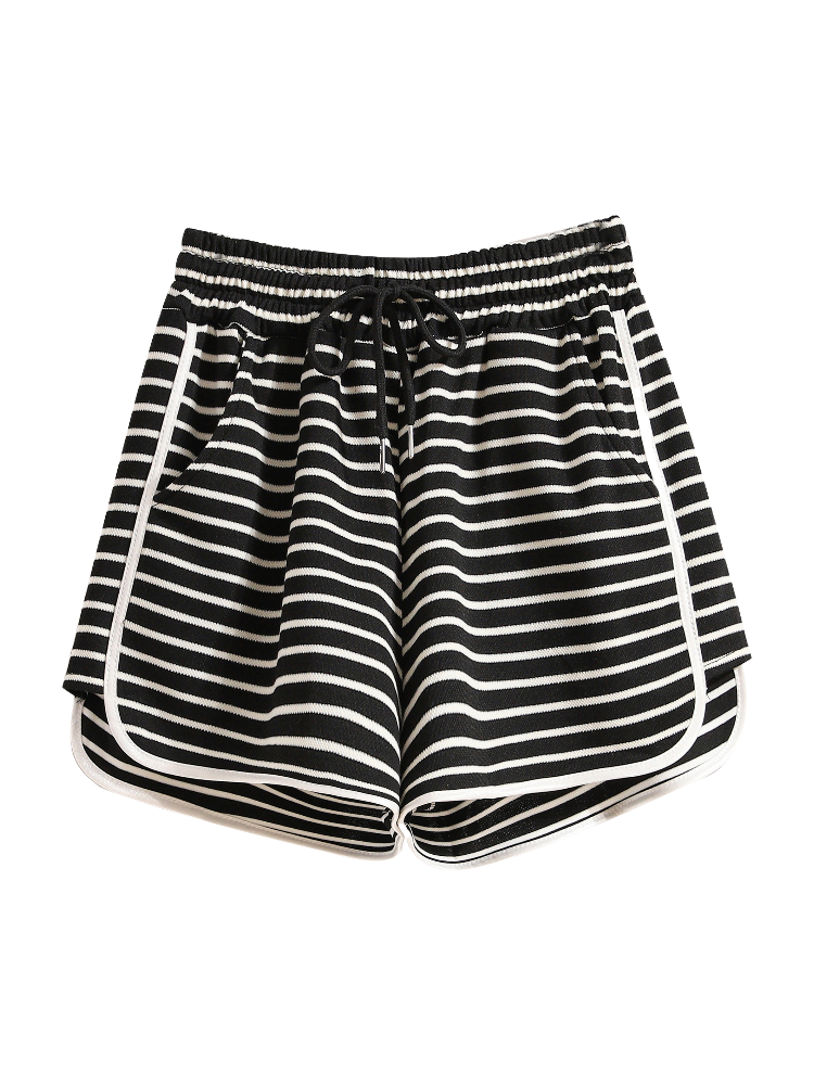 Plus Size Stripes Runner Short