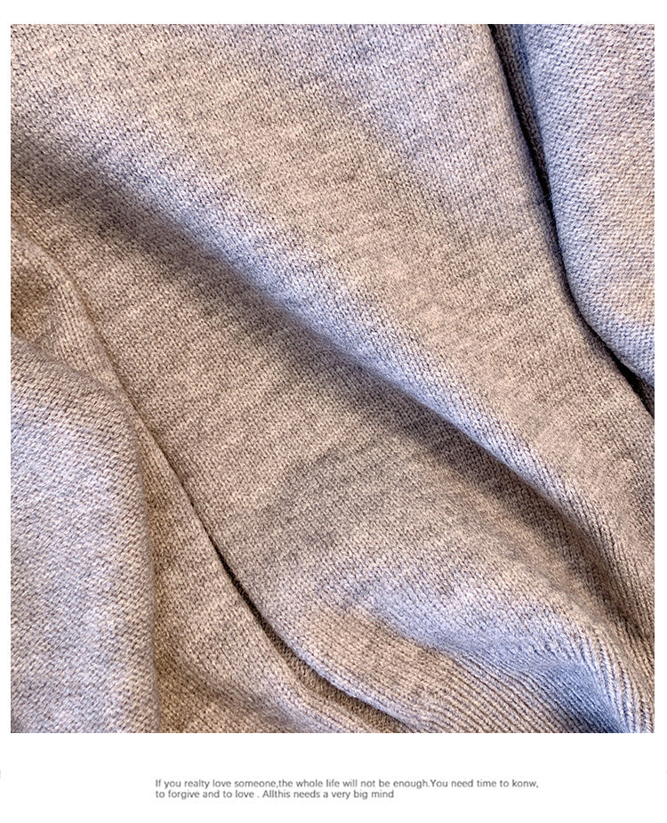 Plus Size Korean Cable Knit Grey Sweater