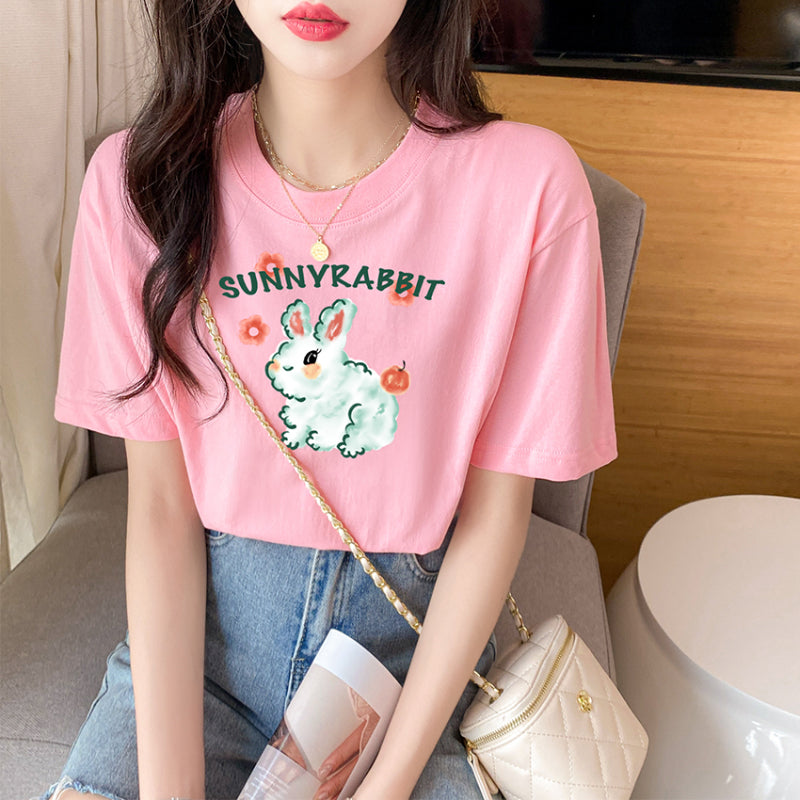 Plus Size Cute Bunny Graphic T Shirt