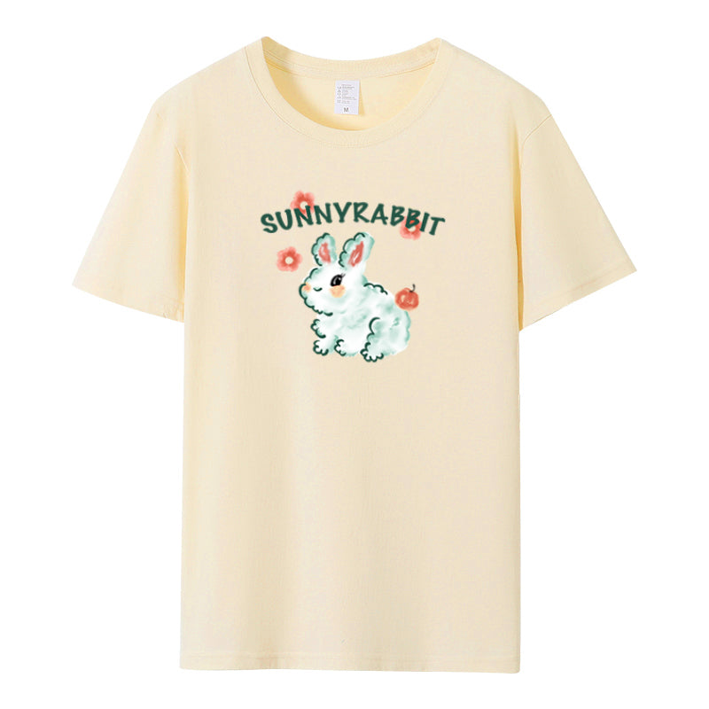 Plus Size Cute Bunny Graphic T Shirt