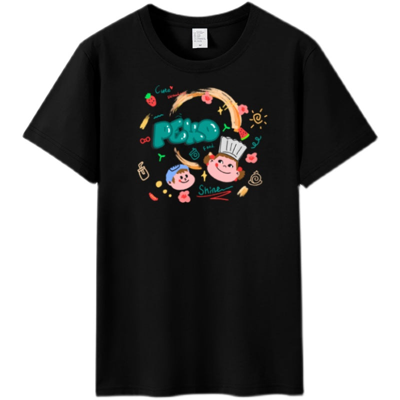 Plus Size Cooking Cute Girl Graphic T Shirt